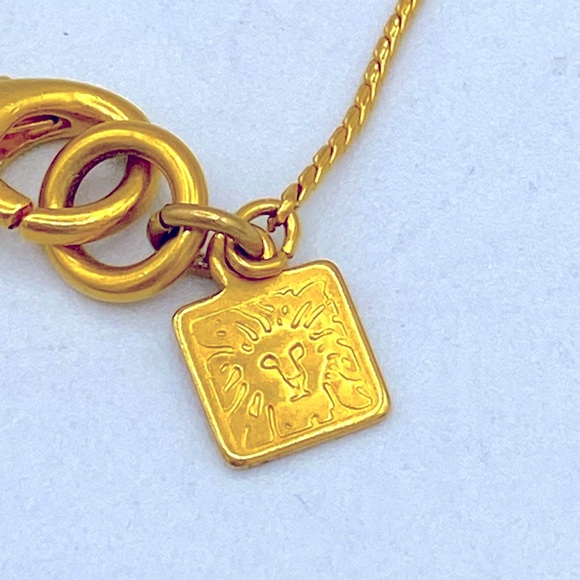 Vintage Anne Klein 36” Long Gold Tone Designer Necklace Sparkling Crystal Beads - Picture 4 of 12